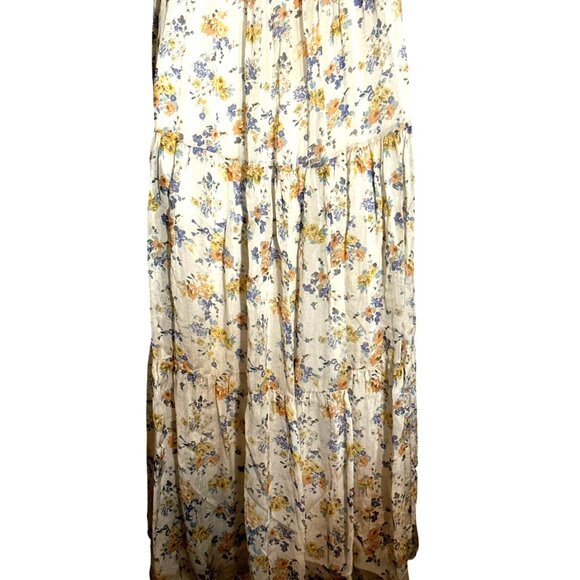 Elegant Italian Floral Maxi Dress Elena Baldi Small Whimsy Coquette Romantic - Picture 9 of 12